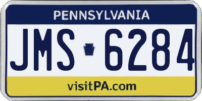 PA license plate JMS6284