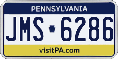 PA license plate JMS6286