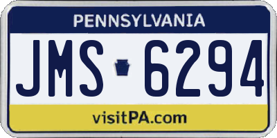 PA license plate JMS6294