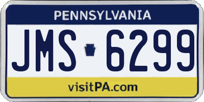 PA license plate JMS6299