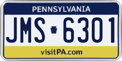 PA license plate JMS6301