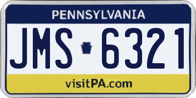 PA license plate JMS6321
