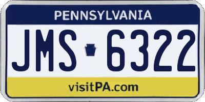 PA license plate JMS6322