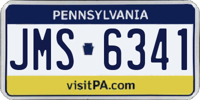 PA license plate JMS6341