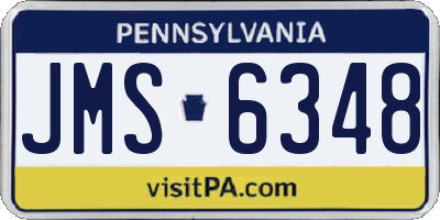 PA license plate JMS6348