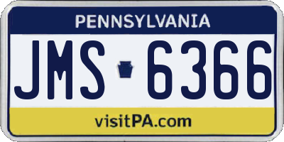 PA license plate JMS6366