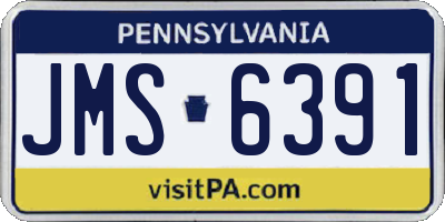 PA license plate JMS6391