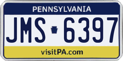 PA license plate JMS6397