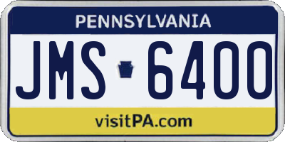 PA license plate JMS6400