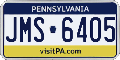 PA license plate JMS6405