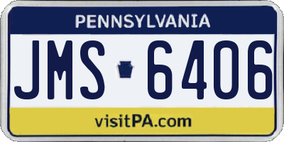 PA license plate JMS6406
