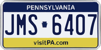 PA license plate JMS6407