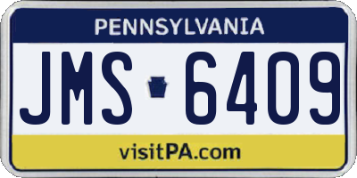 PA license plate JMS6409