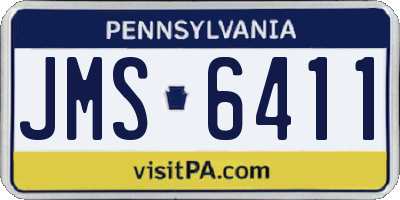 PA license plate JMS6411