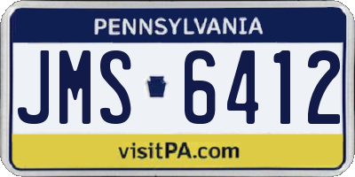 PA license plate JMS6412