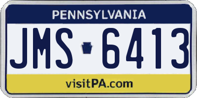 PA license plate JMS6413