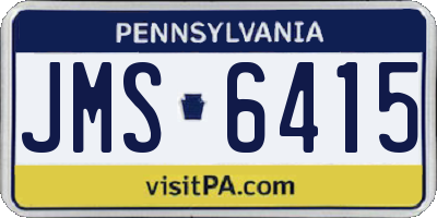 PA license plate JMS6415