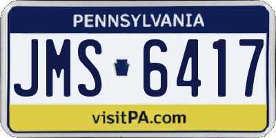 PA license plate JMS6417
