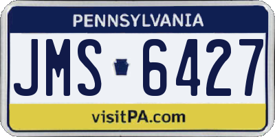 PA license plate JMS6427