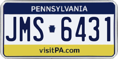 PA license plate JMS6431