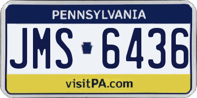 PA license plate JMS6436