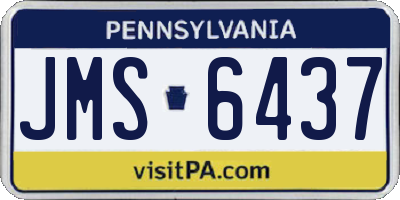 PA license plate JMS6437