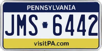 PA license plate JMS6442