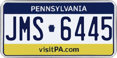 PA license plate JMS6445