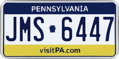 PA license plate JMS6447