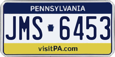 PA license plate JMS6453