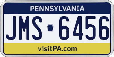 PA license plate JMS6456