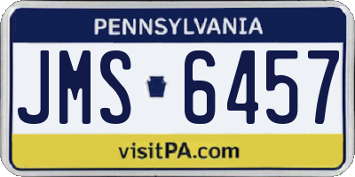 PA license plate JMS6457