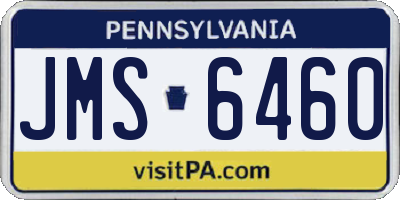 PA license plate JMS6460