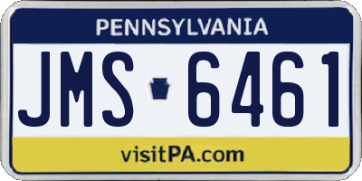 PA license plate JMS6461