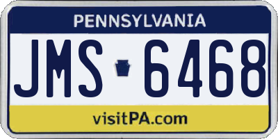 PA license plate JMS6468