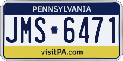 PA license plate JMS6471
