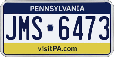 PA license plate JMS6473