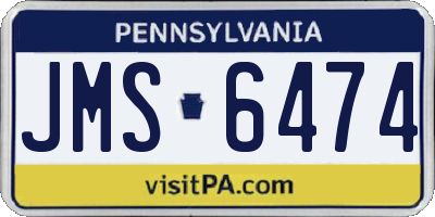 PA license plate JMS6474