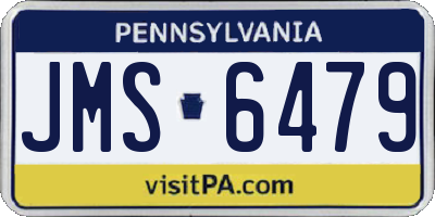 PA license plate JMS6479