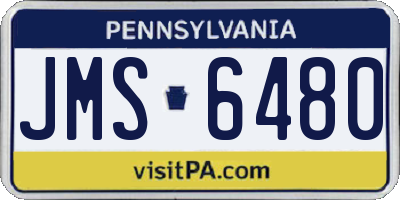 PA license plate JMS6480