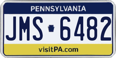 PA license plate JMS6482