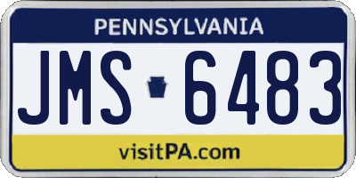 PA license plate JMS6483