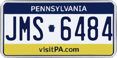 PA license plate JMS6484