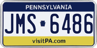 PA license plate JMS6486