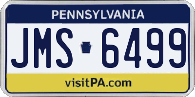 PA license plate JMS6499