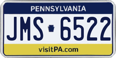 PA license plate JMS6522