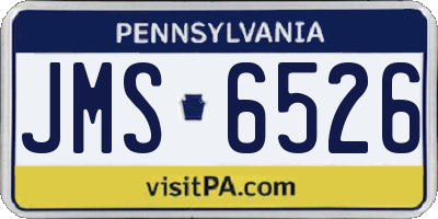 PA license plate JMS6526