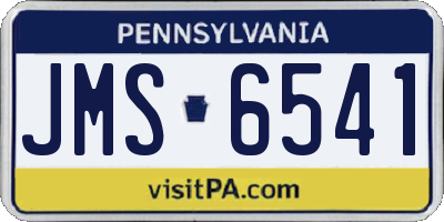 PA license plate JMS6541