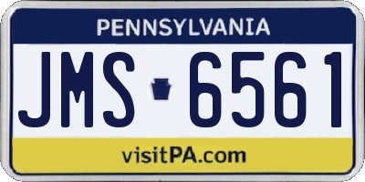 PA license plate JMS6561