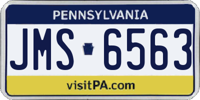 PA license plate JMS6563